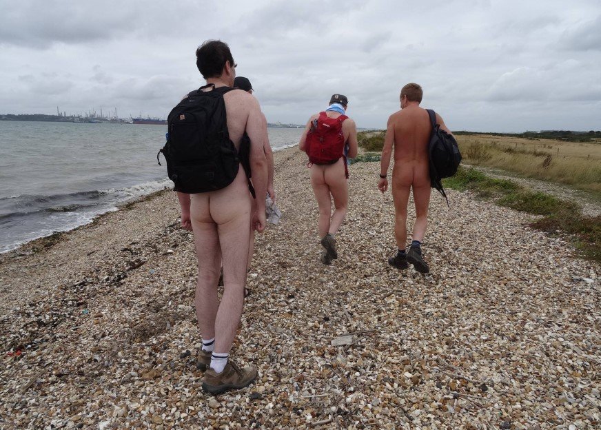 Beach walk picnic and skinny dipping